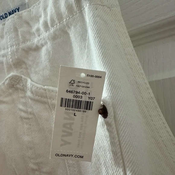 Old Navy White Denim Overalls - Picture 7 of 7